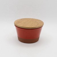 Nice design beautiful red ceramic mini jar for promotion