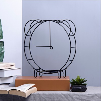 Unique clock figure sculptures home accessories