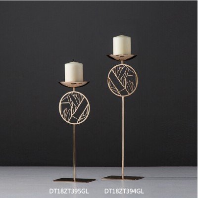 Elegant bamboo elements high quality metal candle holder