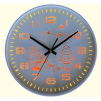 Fashion 14inch Remote Control Plastic Wall Clock with LED Light