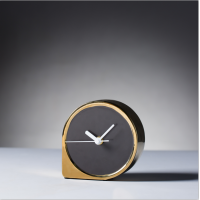 Darchin dark & golden series table clock fashion ceramic bedside clock for home interior design