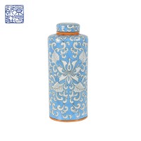 Chinese style living room bedroom ornaments Decoration porcelain ceramic stash jar