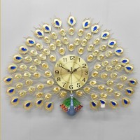 Fashion Home Living Room Wall Clock Creative 3D diy Peacock Mute Clock Fashion Beautiful Decorative Quartz Clock